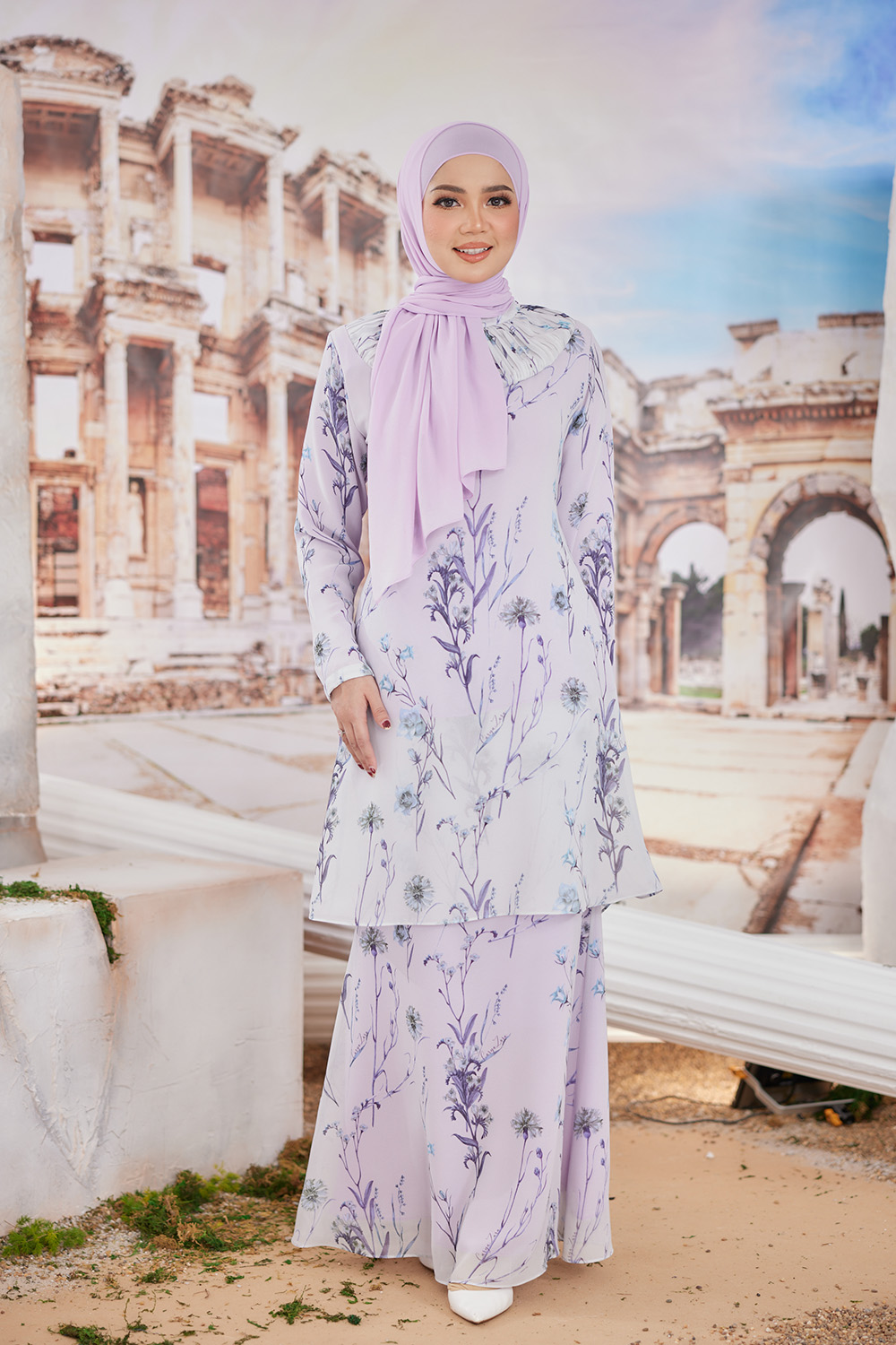 Hajjar Printed - Soft Purple